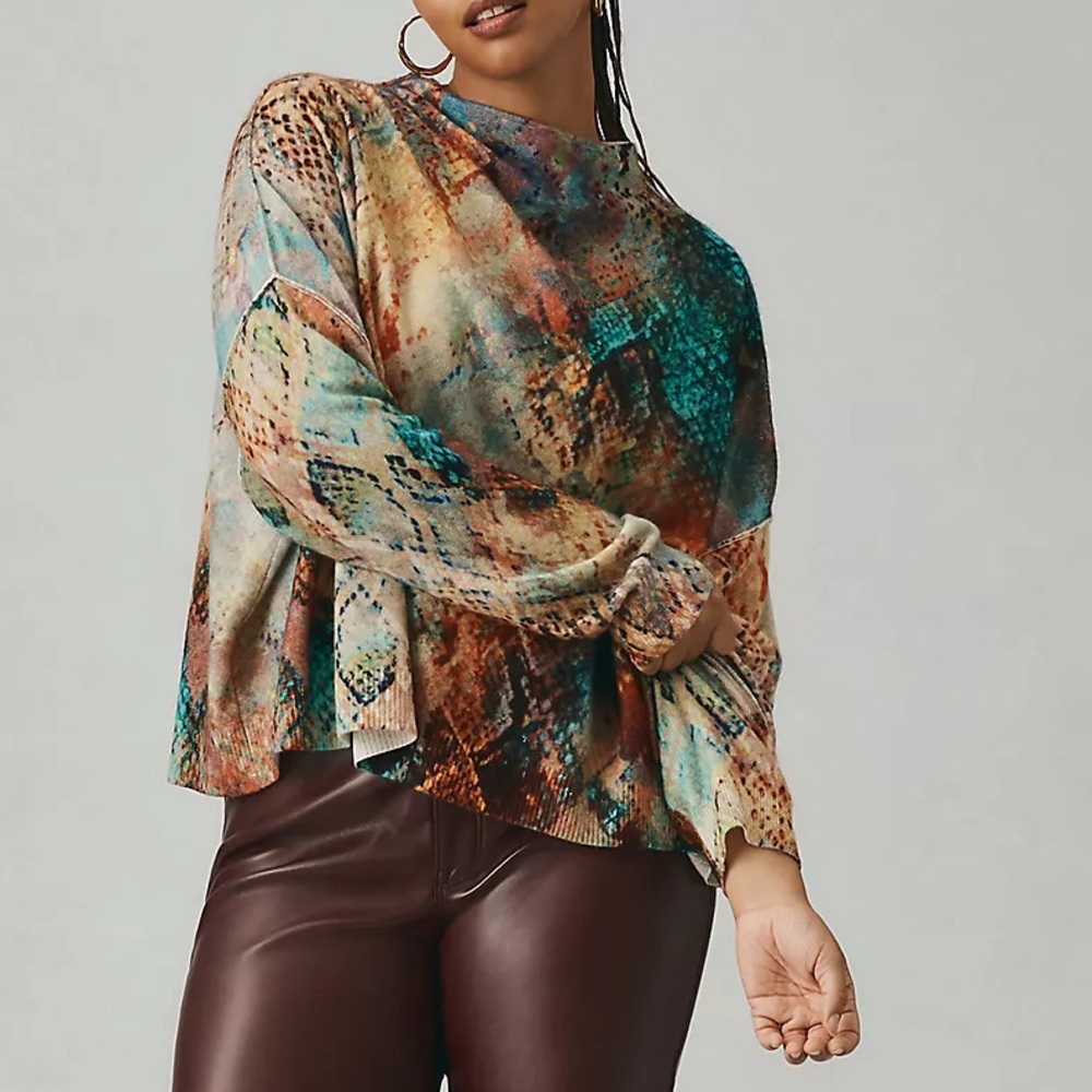 Pilcro The Alani Cashmere Mock Neck Sweater